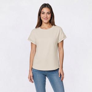 Womens Absolutely Famous Stud Detail Dolman Sleeve Tee